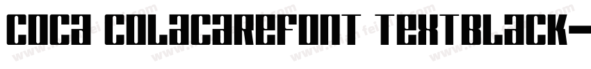 Coca ColaCareFont TextBlack字体转换